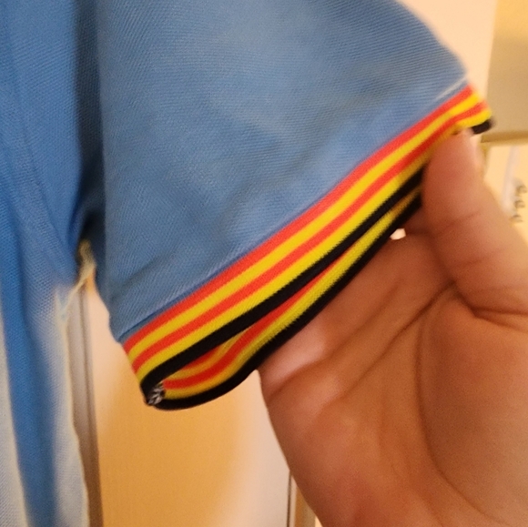 Psycho Bunny Bank Pique Polo Size 4 Darlin Blue Pima Cotton Short Sleeve Collar - Picture 4 of 10